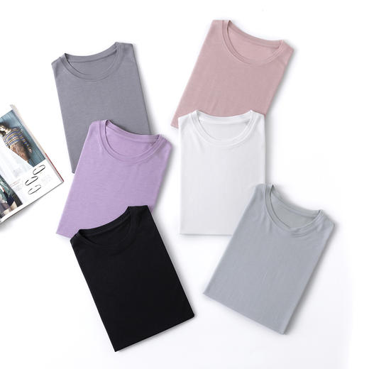 【高品质私服】【醋酸纤维圆领短袖T恤】水柔工艺，透气清爽，利落有型，上身有骨感不软塌YS88064-CC 商品图3