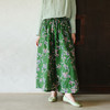 绽放旅行女装116朵/亚麻底印花全腰松紧内加抽绳显瘦A字摆半裙 商品缩略图0