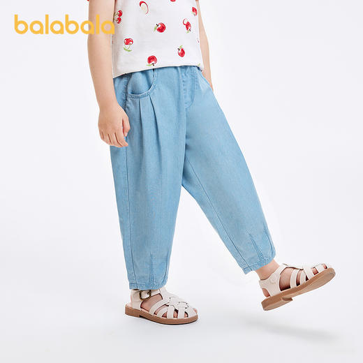 巴拉巴拉童装儿童裤子男童长裤女童夏装薄款2025新款牛仔裤防晒潮 商品图0