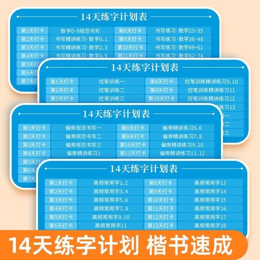 点阵控笔训练字帖成人成年专用高中生楷书入门笔画笔顺偏旁部首字帖趣味临摹硬笔书法练字本全套装描红本 商品图1