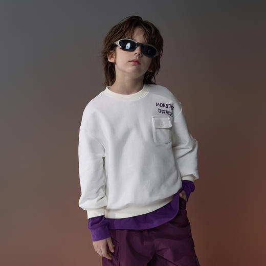 【MQD】【设计师系列】童装男童卫衣春秋装款儿童圆领长袖上衣 商品图1