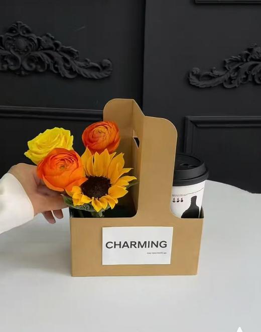 咖啡牛皮手提花盒 商品图3