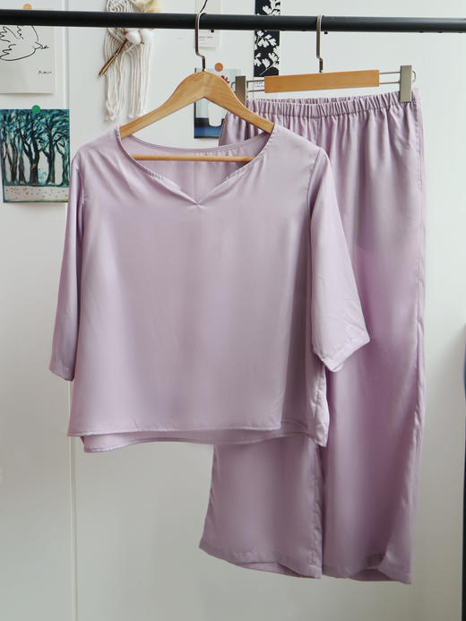 😎夏日居家必备‼法国高端品牌【MAWALIFE法式甜心天丝家居服】💥垂顺丝滑，细腻透气，让你清爽居家~🌸 商品图3