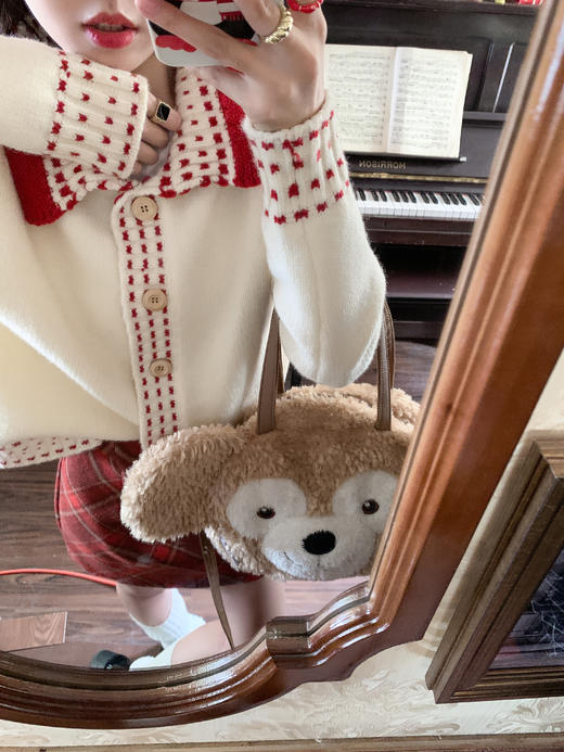 【189元任选2件】最后一波现货！翻领撞色系扣毛衣 商品图4