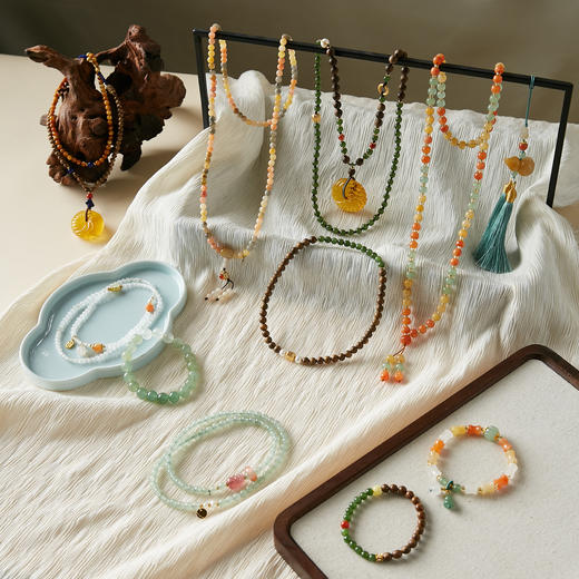 普陀山书院 金丝玉/碧玉系列手串 商品图3