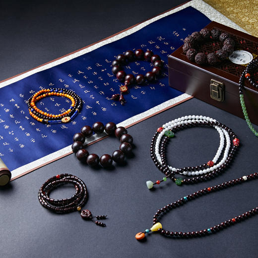 【普陀山书院】小叶紫檀 手串  108珠佛珠 商品图0