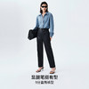 simplepiece休闲裤女PU皮质挺缝直筒裤 商品缩略图2