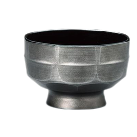 日本进口石田汤碗汉式碗 蛇眼银色 小