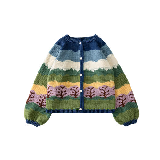 苏苏姐家染春钩针开衫手工DIY编织外套钩针外套羊毛线团材料包 商品图4