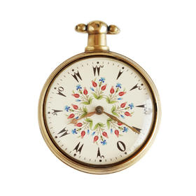 【85新】18k黄金鬼面大罗伞芝麻链猎装怀表56MM 201025LV10