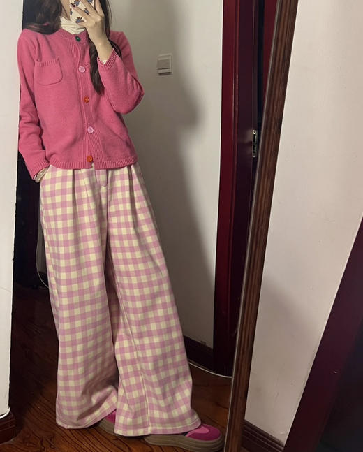 章若楠同款没粉色开衫 商品图0