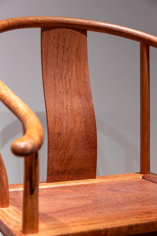 红桥红  家具严选  缅甸花梨（大果紫檀）【素圈椅  三件套】 商品图3