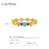 GAONAS  国风时尚潮流镂空金色球手链10598SGO 商品缩略图5