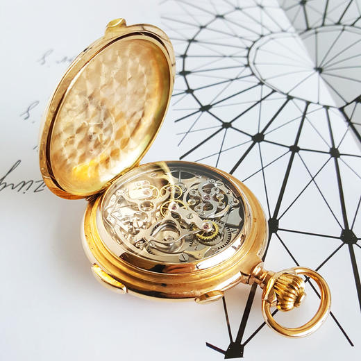 【95新】怀表LE PHARE力菲亚55MM计时；两问14k金 积家机芯201025LV05 商品图9