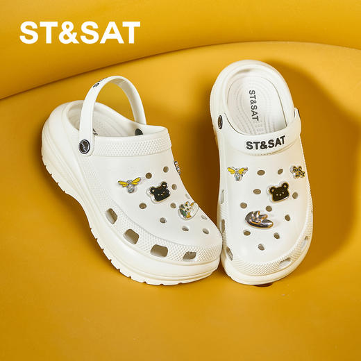 星期六时尚厚底增高奶油泡芙洞洞鞋SSD2110F0U 商品图9