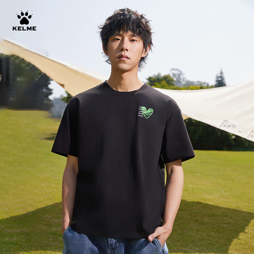 卡尔美2025新款男女同款中性短袖T恤 商品图2