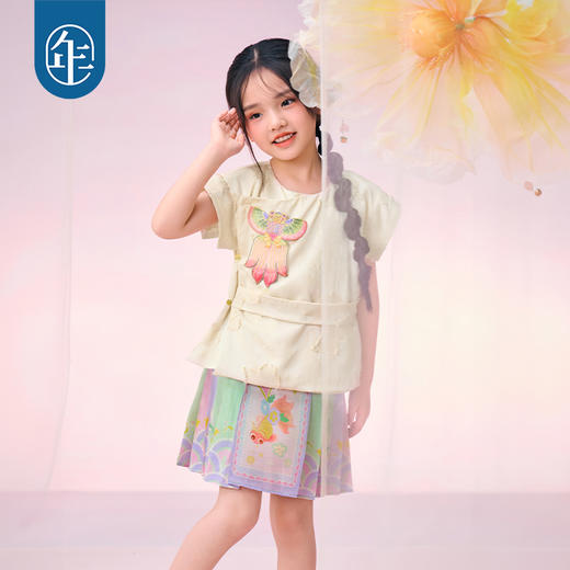 年衣童装女童新中式唐装外套女孩2025夏季新款儿童国风金玉年年外套 商品图3