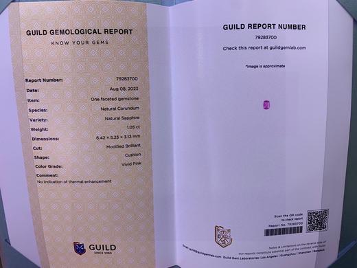 1.05ct刻面粉蓝宝裸石 商品图4