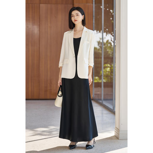 剩XL/S/M/L 米思阳2026春季新款醋酸光泽感吊带连衣裙小性感开叉修身连衣裙女5692 商品图4