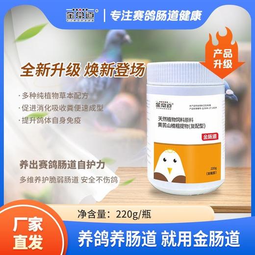 飞戈冠军金肠道粉剂220g/650g信鸽拌料型赛鸽子肠道护理粮粪便成球 商品图1