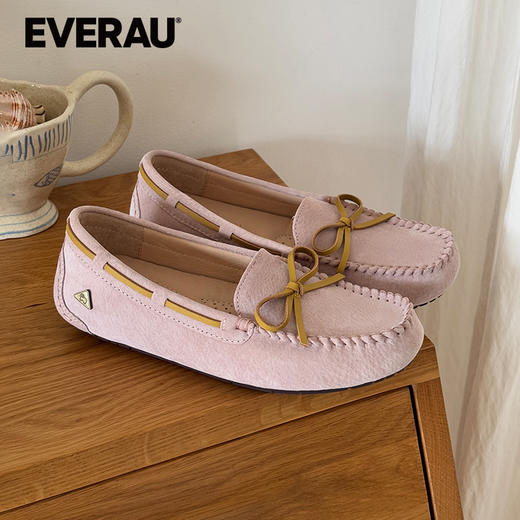 EVERAU 经典莫奈花园的缤纷朦胧梦幻多色春款女鞋豆豆鞋EA1011 商品图3