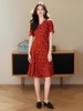 奢姿2025年夏装新款大码女装气质V领裙子胖妹妹印花时尚连衣裙9932866789 商品缩略图4