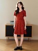 奢姿2025年夏装新款大码女装气质V领裙子胖妹妹印花时尚连衣裙9932866789 商品缩略图0