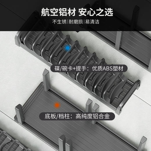 【8种规格可选】娜家橱柜插碗架插盘架 商品图2