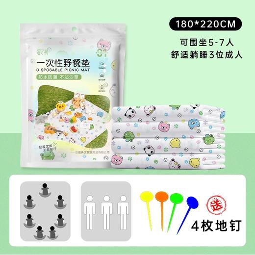 「防水耐磨！一次性野餐垫」加厚隔脏户外防潮双人防水防油沙滩草坪野营地垫子户外装备 商品图4