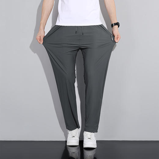 【超大码】【DSY】大依优型大码冰丝裤休闲运动夏季长裤弹力大号裤子加肥加大松紧腰宽松300斤 商品图5