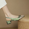 【预售5天】夏新款复古中式国风包头后空方头凉鞋时尚拼接一字带女鞋CFE&C6173 商品缩略图3