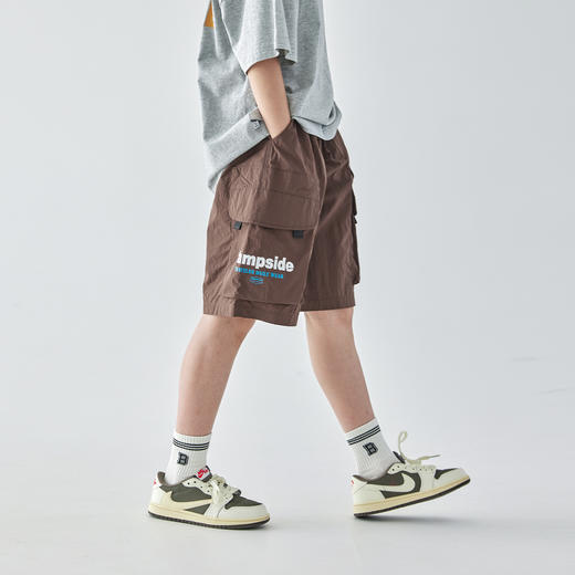 蓝汽水2025夏季山系户外轻薄短裤立体感工装大口袋亲子直筒五分裤 商品图3