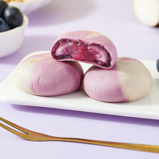 【壹得利山药蓝莓流心糕】爆浆糕点心代早餐无蔗糖零食400g/箱 商品图4