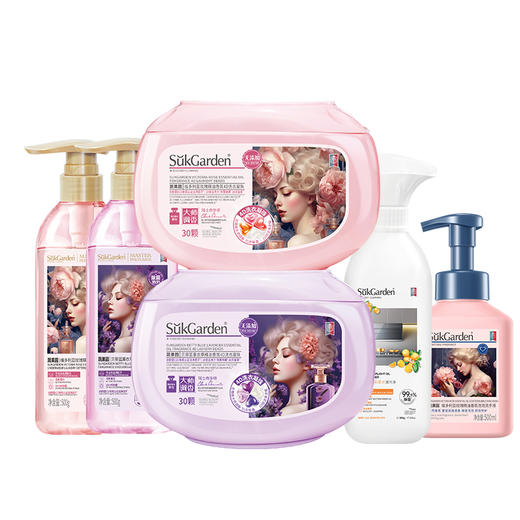 SukGarden蔬果园大师调香繁花系列高端家清礼盒300g+300g+500g+500g+500g+500g 商品图4