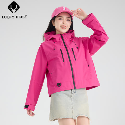 LUCKY DEER/幸运鹿情侣款山系轻量化防风防泼水单层外套（96168） 商品图4