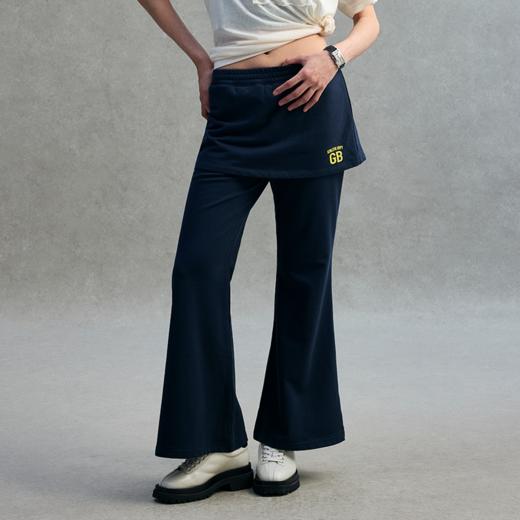 GOODBAI GB athletic logo印花假两件裙裤微喇休闲长裤 商品图0