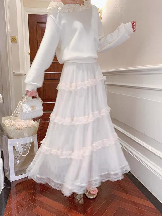 张心子【芭蕾美学】春夏温柔风通勤花边蛋糕裙半身裙 U2503025 商品图7