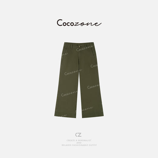 COCO ZONE 刘一一 25春季纯色垂感百搭直筒牛仔裤CD1A0421 商品图0