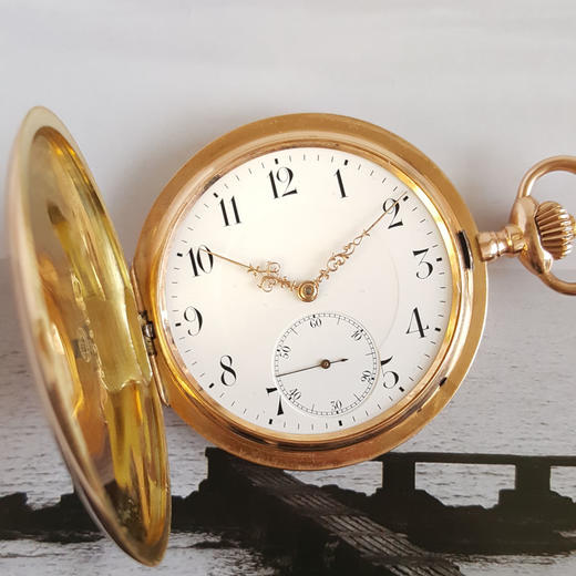 【9新】IWC 万国怀表14k玫瑰金三开猎表52MM201025LV04 商品图3