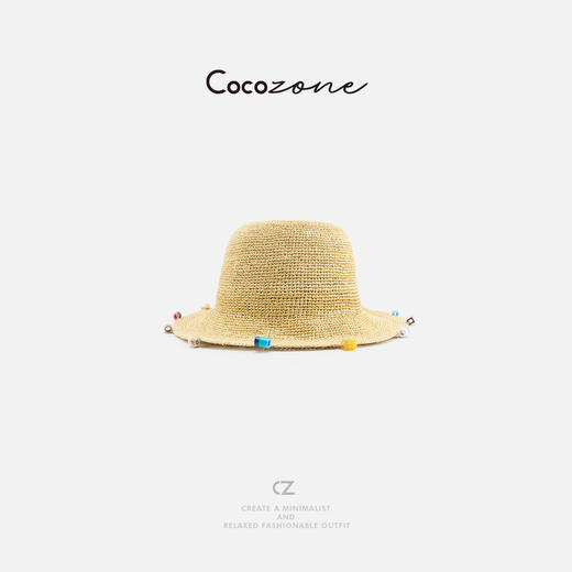 COCO ZONE 时尚小众设计编织渔夫帽遮阳防晒帽CD2A0504 商品图0