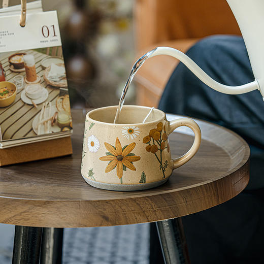 【花季限定咖啡杯】漂亮手工马克杯中古风陶瓷咖啡杯子闺蜜礼物女 商品图1