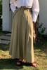 LNNNS 气质廓形卡其色高腰百褶半裙 17866 商品缩略图0