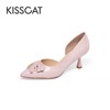 2F【Kiss cat接吻猫厅】接吻猫新款精致细跟高跟鞋简约亮感高级气质尖头单鞋女 商品缩略图0