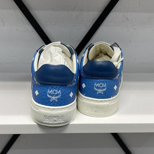 MCM 女士春秋系带经典白色印花圆头运动休闲鞋 商品图3