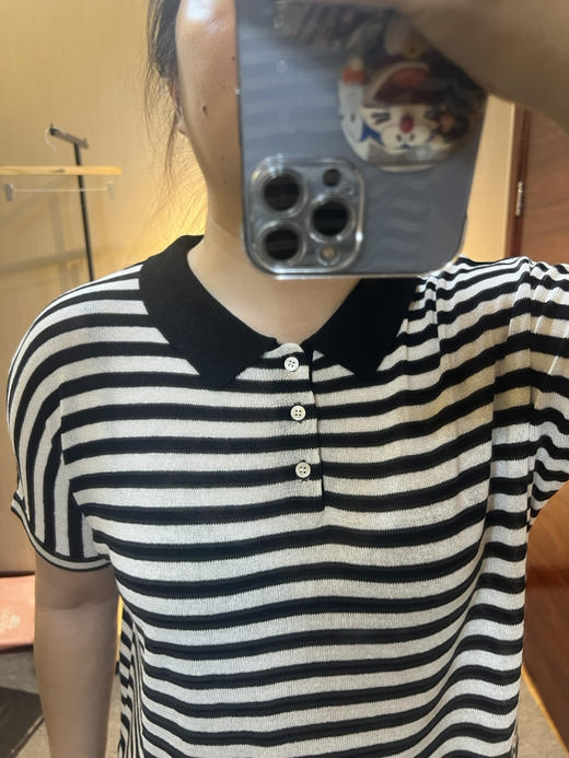 【夏装爆款翻单款莱赛尔纤维亚麻】水淼2025夏新品休闲宽松凉快翻领短袖0716 商品图8