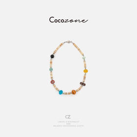 COCO ZONE 时尚小众设计撞色轻奢气质项链CD2A0334