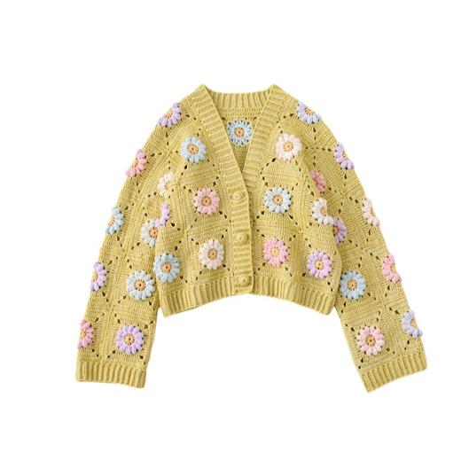 苏苏姐家春日莫奈开衫手工diy编织钩针毛线团自制外套材料包 商品图4