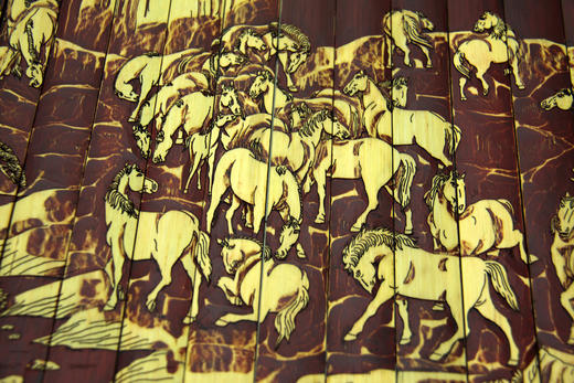 手工百骏图°竹雕画 商品图1