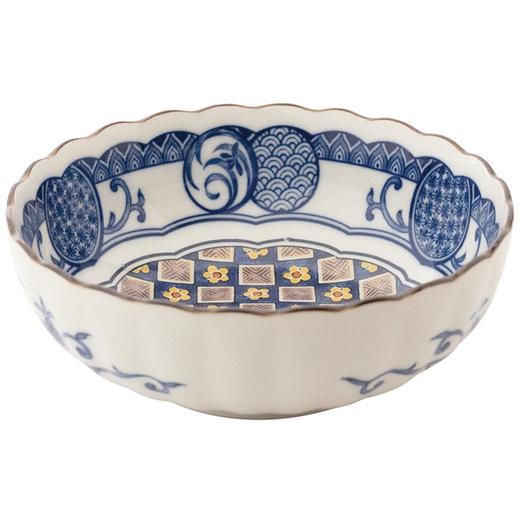 日本进口MARUSAN KONDO蓝染小盘深盘228454.5寸蓝色(龟甲) 商品图0