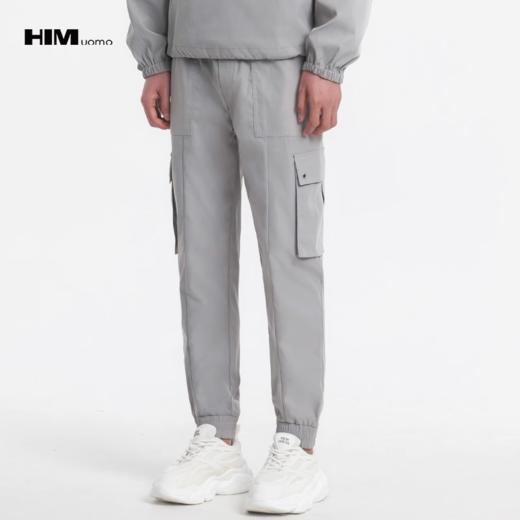 HIM漢崇 简约工装束脚裤男潮流休闲抽绳松紧腰运动长裤 2025秋季 商品图0